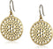 Lucky Brand Two Tone Open Work Drop Earrings...