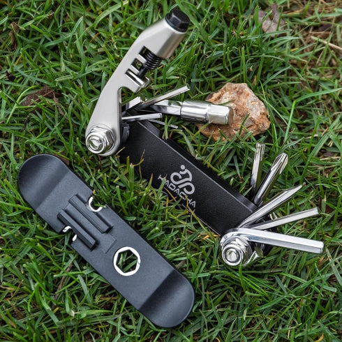 Bike Multitool - Bike Chain Tool/Torx/Hex/Screwdriver - Bicycle Multitool Kit Compact and Lightweight Repair Tools for Road and Mountain Bikes (Bl...