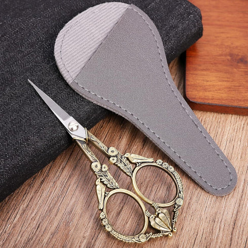 Precision Embroidery Scissors – 4.6in Vintage Classic Straight Pointed Shears, Sharp Stainless Steel Small Detail Thread Snips for Needle Craft, S...