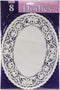 White Oval Doilies | 10.25" x 14" | Party Supply...