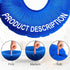 Zonon 2 Pieces Inflatable Donut Car Seat Inflatable Donut Cushion 15 Inch Round Ring Cushion for Tailbone Portable Pillows for Home Office Chair W...