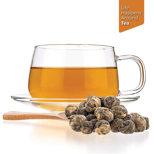 Tealyra - Lychee Black Dragon Pearls - Exotic Sweet Black Loose Leaf Tea - Medium Caffeine - All Natural - 220g (8-ounce)...