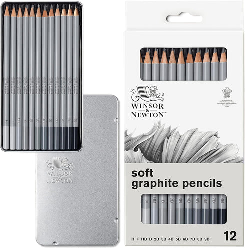 Winsor & Newton Studio Collection Artist Pencils, Graphite Pencils, Set of 12...