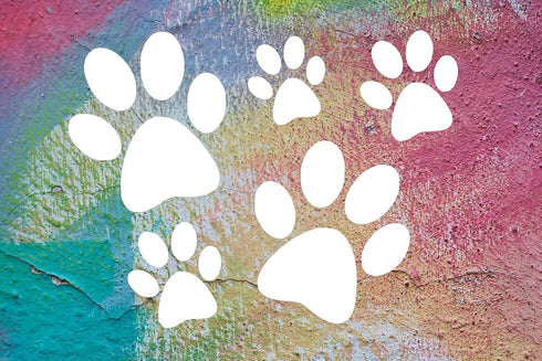 Dog Puppy Paw Prints Stencil 8.5" x 11" - Adorable Footprint Design for Pet Lovers...
