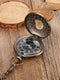 Mudder Vintage Roman Numerals Scale Quartz Pocket Watch with Chain (Bronze)...