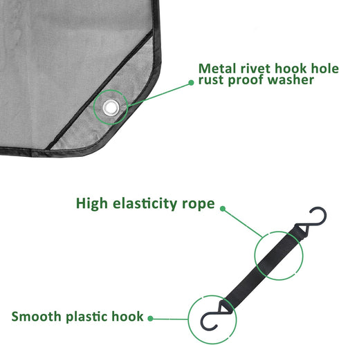 All-Season Mesh Air Conditioner Cover, Outdoor Outdoor Defense Mesh Air Conditioner Cover, Use Elastic Cord to Prevent Debris Remaining, Waterproo...