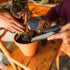 Fiskars Planting Soil Scoop and Brush Set Garden Tool for Indoor Gardening, Mess Control for Transplanting and Repotting, Made with Recycled Plast...