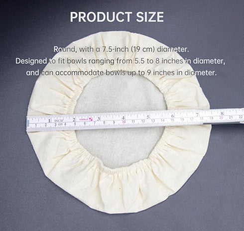 4 Pack sourdough bowl cover, Organic Reusable Cloth bowl cover for proofing, fits 5”-8.5” Diameter bowl and Jar mouth - Unbleached, Perfect for Fe...
