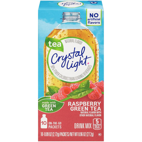 Crystal Light On The Go Green Tea Raspberry, 10 Count Boxes (Pack of 6)...