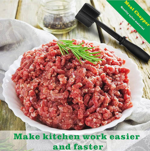 Meat Chopper, Multifunctional Hamburger Meat Chopper, Professional Heat Resistant Nylon Meat/Potato Masher - Safe for Non-Stick Cookware, Chop and...