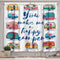 Ambesonne Camper Kitchen Curtains, You Make Me Happy Camper Motivational Words with Caravans Retro Style Travel Graphic, Window Drapes 2 Panel Set...