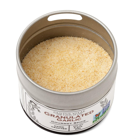 Granulated Garlic | All Natural, Non GMO | Made in USA | Sustainably Sourced, Not Irradiated | Hand Packed in Small Batches | Unique Magnetic Tin ...