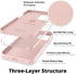 IceSword iPhone 12 Mini Case Pink Sand, Thin Liquid Silicone Case, Matte Cute Pink, Soft Silk Microfiber Cloth, Gel Rubber Full Body, Cool Protect...