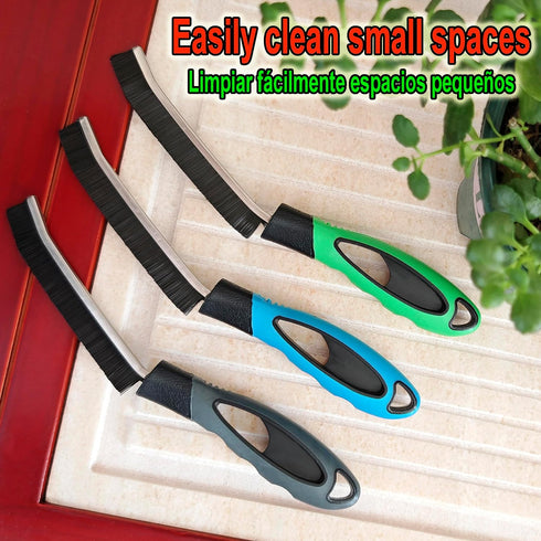 3 Pcs Hard Bristle Crevice Cleaning Brush - Thin Bristled Brush for Cleaning Small Spaces, Multifunctional Crevice Cleaning Tool for Bathroom, Kit...