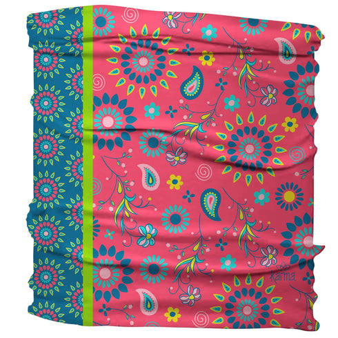 Karma Split Floral Headband for Women - Medium - Fabric Headband and Stretchy Hair Scarf - Multicolor...