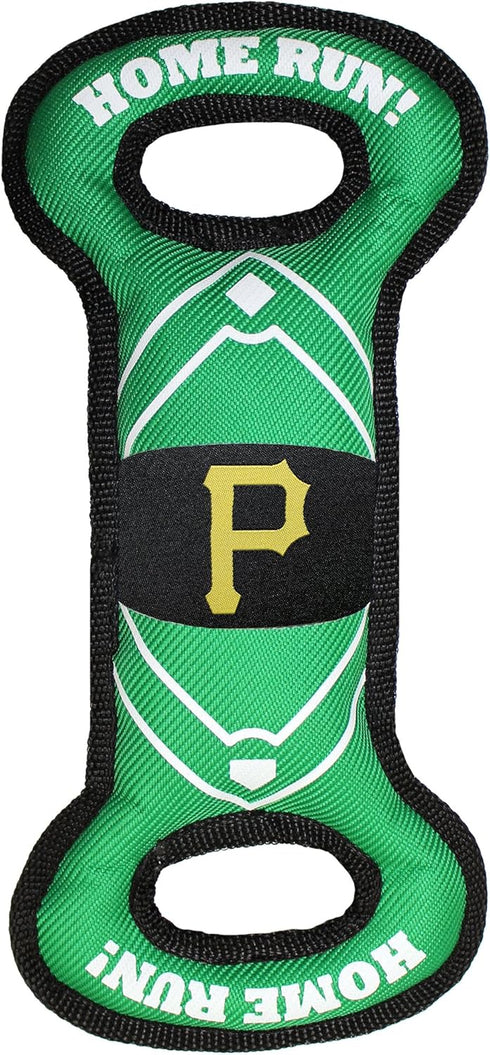 Pets First MLB PITTSBURGH PIRATES Baseball Field Dog Toy with Double rim Stitching & Inner SQUEAKER...