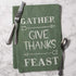 Primitives by Kathy Cotton Dish Towel, 28 x 28-Inch, Gather-Give Thanks-Feast...