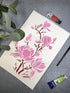 GSS Designs Large Magnolia Flowers Stencils 12 x 16Inch - Magnolia Flower Stencils for Painting on Wood Canvas Paper Fabric Floor Wall Tile...