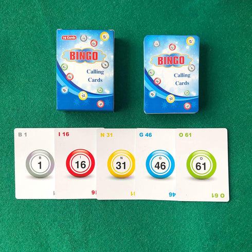 Yuanhe 2.5"X3.5" Bingo Calling Cards - Colorful and Durable Bingo Cards for Bingo Games, Complete Deck of 75 Numbers(B1-O75)...