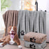 Dog Towels for Drying Dogs - Pack of 2 - Super Absorbent Soft Microfiber Pet Bath Grooming Towel for Dogs and Cats & Other Pets (M-36" * 28", Grey...
