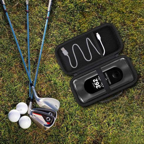 Hard Carrying Case for Blue Tees Golf Player+ GPS Speaker with Touch Screen Display, GPS Speaker Player Protection Case with Mesh Pocket for Charg...