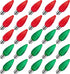 25 Pack Replacement C9 LED Christmas Light Bulbs Shatterproof C9 Led Light Bulbs 1W Mini Bulb Intermediate E17 Base Decor Red Light Bulbs Green Li...