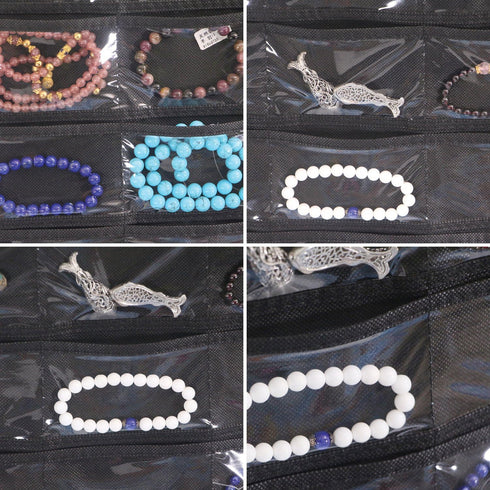 DIOMMELL 80 Pockets Hanging Jewelry Organizer for women, Storage Bag for Earrings Necklace Bracelet Ring accessory display holder box...