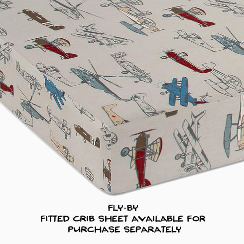 Fly-by Diaper Changing Pad, Grey Cover-Airplane Print...