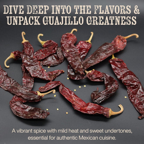 El Venado Guajillo Chile Pods 3oz (Dried) | Natural and Premium Mild to Medium Hear Chili - Best for Mexican Recipes like Molé, Tamales, Salsa Mac...