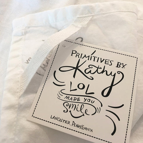 Primitives by Kathy LOL Made You Smile Dish Towel, 28" x 28", Cotton,White, Black...