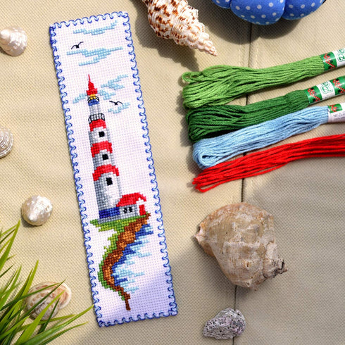 Povitrulya Counted Cross Stitch Kit - DIY Kits for Adults or Kids - Funny Embroidery Bookmark - Easy to Use - Craft Collection - Lighthouse......