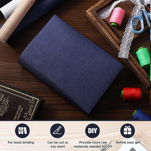 4 Pcs 40 x 16 Inches Book Cloth Bookcover Fabric Surface with Paper Backed Book Binding Cloth Fabric Book Cover for Scrapbooking Album DIY Craft S...