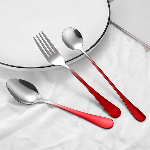 Travel Utensils,Reusable Silverware Set To Go Portable Cutlery Set with a Waterproof Carrying Case for Lunch Boxes Workplace Camping Picnic (GraRe...