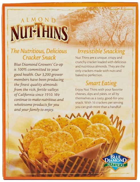 Blue Diamond Almond Nut Thins, Cheddar Cheese, 4.25 Oz...