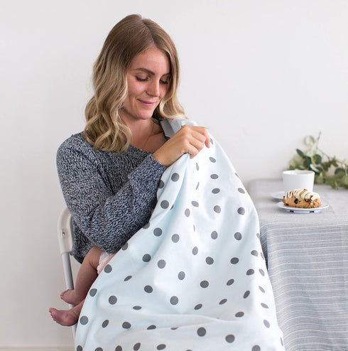 SwaddleDesigns Large Receiving Blanket, Ultimate Swaddle for Baby Boys, Softest US Cotton Flannel, Best Shower Gift, Made in USA, Sterling Mod Cir...
