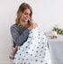 SwaddleDesigns Large Receiving Blanket, Ultimate Swaddle for Baby Boys, Softest US Cotton Flannel, Best Shower Gift, Made in USA, Sterling Mod Cir...