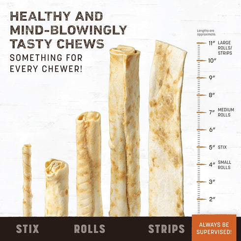 Earth Animal No Hide Strips Pumpkin Spice Flavored Vegetarian Natural Treats | No Rawhide | Quick & Thin Dog Chews | 1 Pack, 4 Count...