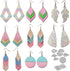 9Pcs Set Die Cuts - Earring Drop Tassel Teardrop Diamond Flower Leaf Feather Earring Cutting Dies for Card Making, Leather, Paper, DIY Crafts...