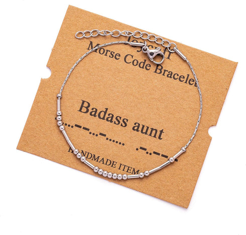 JoycuFF Friendship Morse Code Bracelets Inspirational Gifts For Best Friends Women Mother Daughter Aunt Sister Mothers Day Birthday Valentine'S Da...