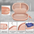 Lasiyanor 2 in 1 Contact Lens Case and Glasses Case, Portable Contact Box Bag with Mirror Tweezers Remover Tool Solution Bottle for Travel Daily O...