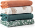 2 Pack Muslin Swaddle Blankets (Terracotta), 100% Organic Cotton, Large 47 x 43, Newborn Recieving Blanket,Gender Nuetral Color Patterns, Burping ...