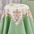 Collections Etc Embroidered Easter Cross Table Topper Cloth - Tabletop Linen with Lilies, Easter Eggs, & Purple Twining Ribbon Tablecloth...