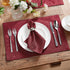 Elrene Home Fashions Caiden Elegance Damask Fabric Placemats, 13" x 19", Cranberry, Count 4 (Pack of 1)...