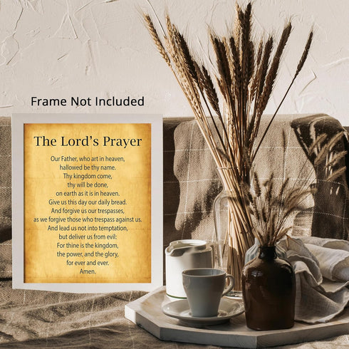 Posterizer 1 pcs-The Lord's Prayer-Religious and Spiritual-Religious Posters-Gifts for Christians-Decor for Church, Sunday School Classroom- unfra...