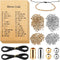 DIY Morse Code Bracelet Making Set, 800 Round Spacer Beads, 800 Long Tube Beads, 20 Morse Code Decoding Card and 2 Rolls 66 ft Waxed Polyester Twi...