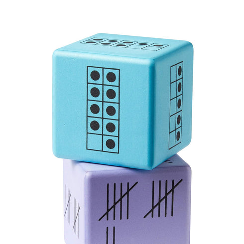 hand2mind Multiple Representation Dice, Large Foam Dice for Classroom, Subitizing Dice, Math Manipulatives Kindergarten, Educational Toys for Elem...