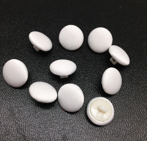 PEPPERLONELY 10PC White Lace Bridal Blouse Satin Round Buttons with Shank, 12.5mm...