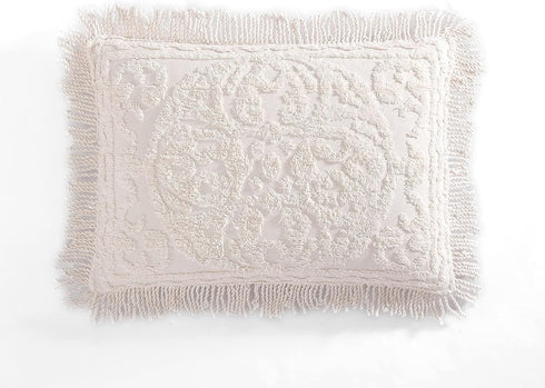 Beatrice Home Fashions Medallion Chenille Bedspread, Standard Sham, Blush...