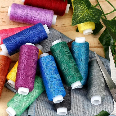 CiaraQ Sewing Threads Kits, 30 Colors Polyester 250 Yards Per Spools for Hand Sewing & Embroidery...