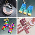 DIY Letters Backwards Silicone Mold Alphabet Number Silicone Molds Large Clear Resin Mold Jewelry Keychain Casting Mold Epoxy Resin Craft Supplies...